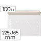 Q-CONNECT - Sobre autoadhesivo portadocumentos 225x165 mm ventana transparente paquete de 100 unidades (Ref. KF11300)