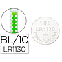 Q-CONNECT - Pila tipo boton alcalina ag13 lr44 1.5v blister de 10 unidades (Ref. KF14556)