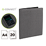 Q-CONNECT - Carpeta portafolios A4 con calculadora bloc 20 hojas y departamentos interiores color gris 250x315 (Ref. KF17240)