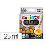 CARIOCA - Tempera escolar metallic bote 25 ml caja de 6 colores surtidos (Ref. KO026)