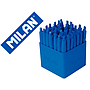 MILAN - Boligrafo p1 retractil 1 mm touch mini azul expositor de 40 unidades (Ref. 176530140)
