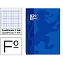 OXFORD - Cuaderno espiral school classic tapa polipropileno folio 80 hojas cuadro 4 mm con margen azul (Ref. 400093618)