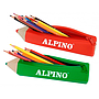 ALPINO - Bolso escolar portatodo forma lapiz soft con 12 lapices de colores (Ref. UA000152)