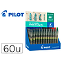 PILOT - Boligrafo ecoball plastico reciclado expositor de 60 unidades colores surtidos + 10 boligrafos (Ref. NEEB)