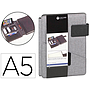 CARCHIVO - Portanotas venture din a5 con soporte smartphone cuaderno color gris (Ref. 23015007)