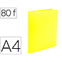 LIDERPAPEL - Carpeta escaparate 80 fundas polipropileno din A4 amarillo fluor opaco (Ref. EC96)