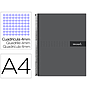 LIDERPAPEL - Cuaderno espiral A4 crafty tapa forrada 80h 90 gr cuadro 4mm con margen color negro (Ref. BJ77)