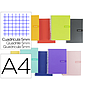 LIDERPAPEL - Cuaderno espiral A4 crafty tapa forrada 80h 90 gr cuadro 5 mm con margen colores surtidos (Ref. BJ82)