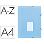 LIDERPAPEL - Carpeta clasificador fuelle polipropileno din A4 celeste opaco 13 departamentos (Ref. FU39)