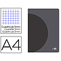 LIDERPAPEL - Libreta 360 tapa de plastico A4 48 hojas 90g/m2 5mm con doble margen tapa negra (Ref. LF09)