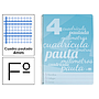 LIDERPAPEL - Cuaderno espiral folio pautaguia tapa plastico 80h 75gr cuadro pautado 4mm con margen color azul (Ref. BE36)