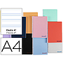 LIDERPAPEL - Cuaderno espiral A4 wonder tapa plastico 80h 90gr pauta ancha 3,5mm con margen colores surtidos (Ref. WD01)