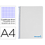 LIDERPAPEL - Cuaderno espiral A4 wonder tapa plastico 80h 90gr cuadro 4mm con margen color gris (Ref. TH64)
