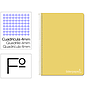 LIDERPAPEL - Cuaderno espiral folio witty tapa dura 80h 75gr cuadro 4mm con margen color amarillo (Ref. BV01)