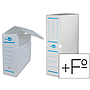 LIDERPAPEL - Caja archivo definitivo plastico blanco 387x275x105 mm (Ref. DF15)