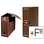 LIDERPAPEL - Caja archivo definitivo plastico marron 387x275x105 mm (Ref. DF17)