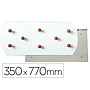 SIE - Perchero pared blanco 8 colgadores madera haya 350x770 mm (Ref. 671)