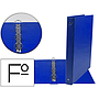 LIDERPAPEL - Carpeta 4 anillas 25 mm redodas plastico folio color azul marino (Ref. CA96)