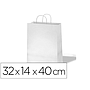 Bolsa de papel basika celulosa blanco asa retorcida tamaño \"l\" 320x140x400 mm (Ref. 02104013)
