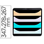 EXACOMPTA - Fichero de cajones sobremesa big-box aquarel negro 4 cajones colores pastel glossy (Ref. 3104296D)