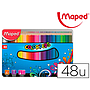 MAPED - Lapices de colores color peps caja metalica de 48 lapices colores surtidos (Ref. 832058)