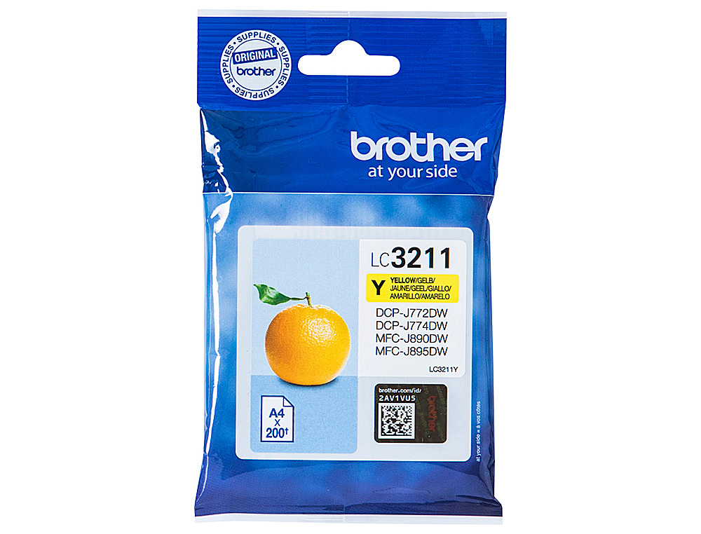 BROTHER - Ink-jet lc3211y dcp-j572 / dcp-j772 / dcp-j774 / mfc-j890 / mfc-j895 amarillo 200 pag (Ref. LC3211Y)