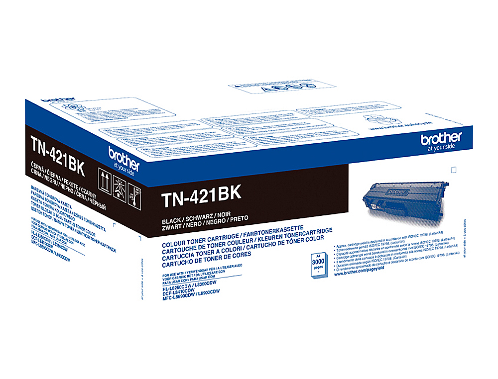 BROTHER - Toner tn-421 para dcp-l8410 cdn / 8410 cdw / hl-l8260 cdw / mfc-l8360 cdw / 8690 cdw / 8900 cdw negro (Ref. TN421BK)