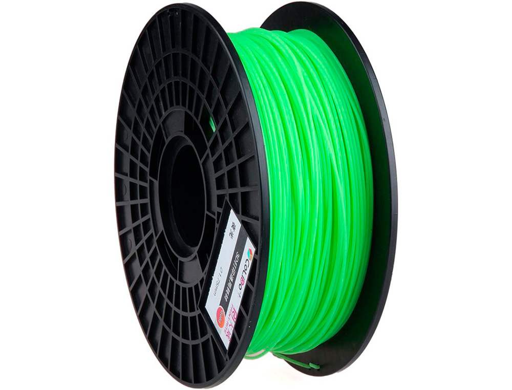3D COLIDO - Filamento pla luminoso 1,75 mm 1 kg verde (Ref. COL3D-LCD077G)