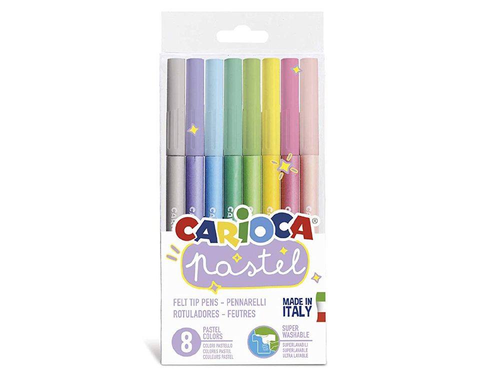 CARIOCA - Rotulador pastel blister de 8 colores surtidos (Ref. 43032)