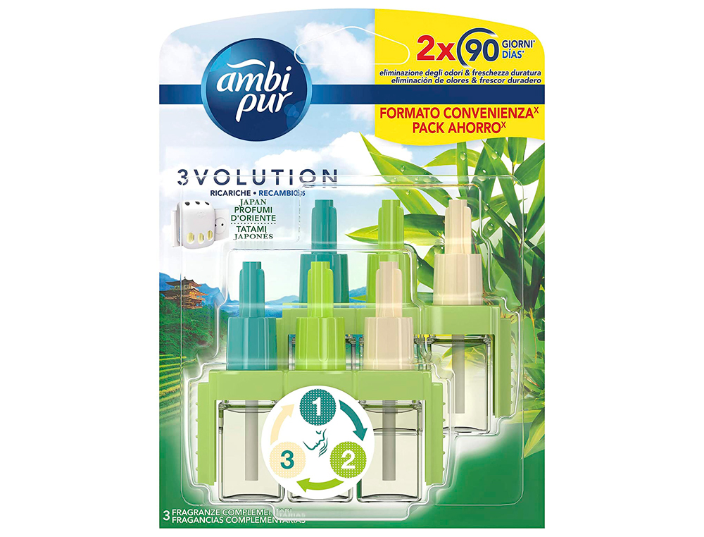 AMBI PUR - Ambientador ambipur electrico 3 volution japones recambio 21,5 ml (Ref. 062232)