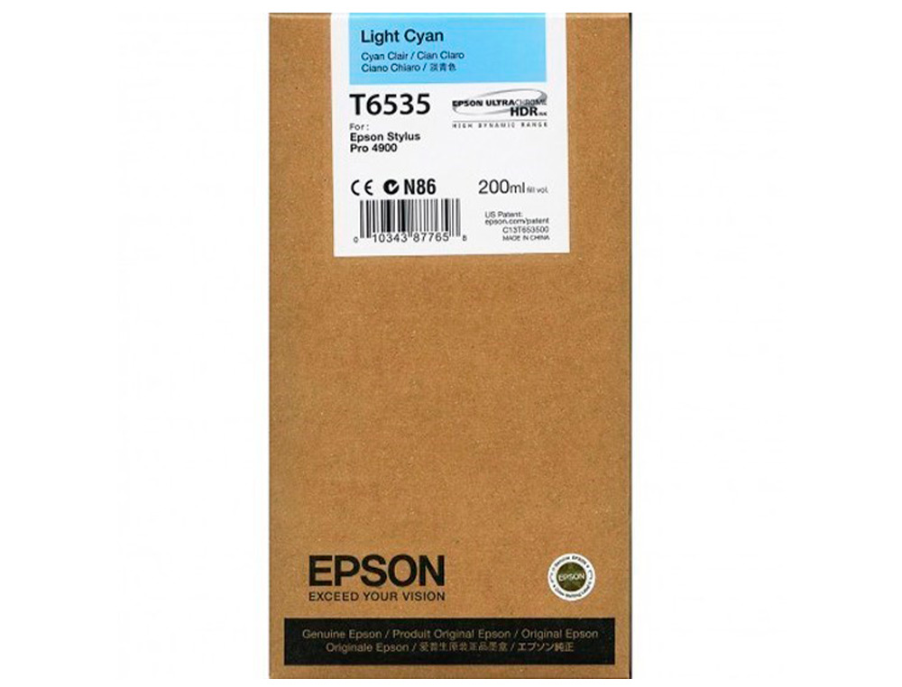 EPSON - Ink-jet gf stylus pro-4900 cian claro (200 ml) (Ref. C13T653500)