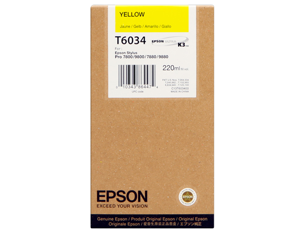 EPSON - Ink-jet gf stylus pro 7880/9880 amarillo (Ref. C13T603400)