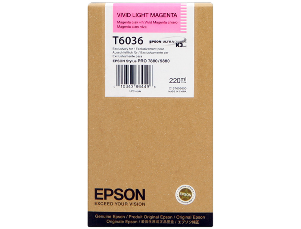 EPSON - Ink-jet gf stylus pro 7880/9880 magenta claro vivo (Ref. C13T603600)