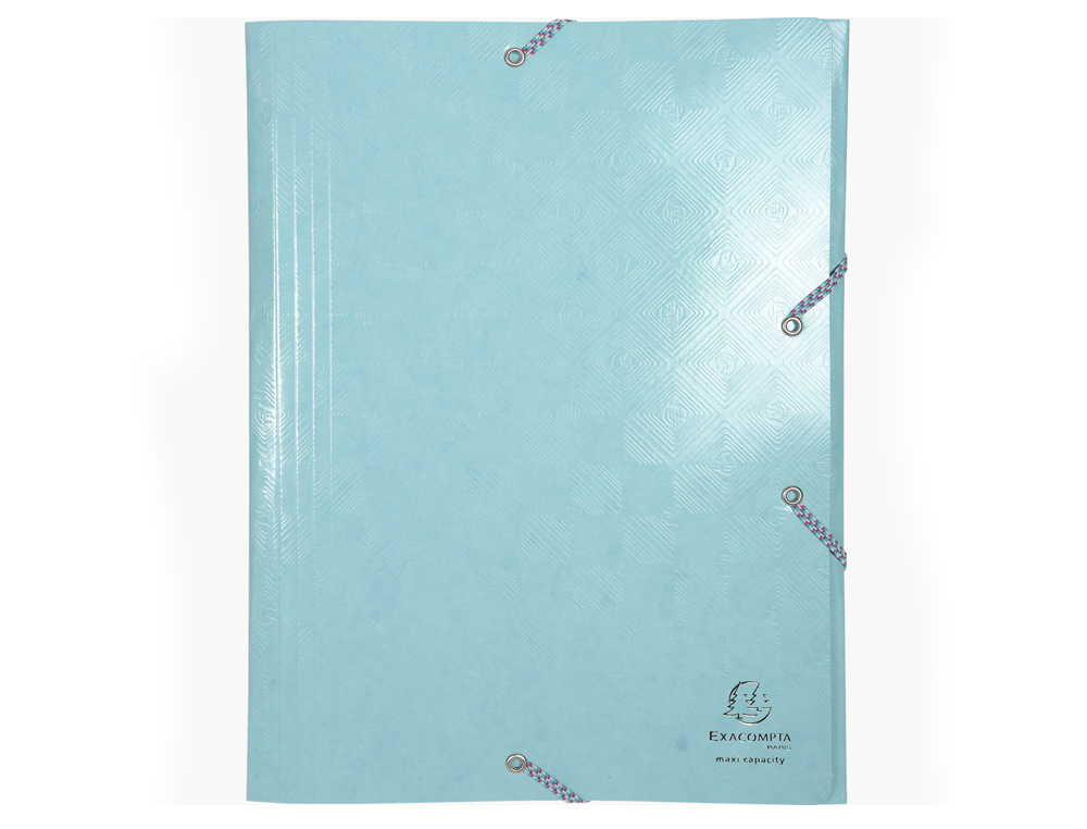 EXACOMPTA - Carpeta gomas carton 600 gr tres solapas din a3 colores surtidos (Ref. 55250E)