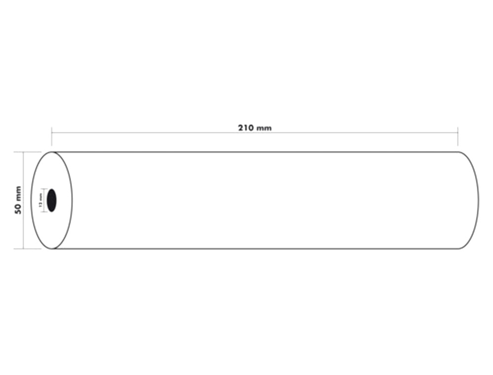 EXACOMPTA - Rollo papel fax 210 mm x 50 mt (Ref. 40925E)