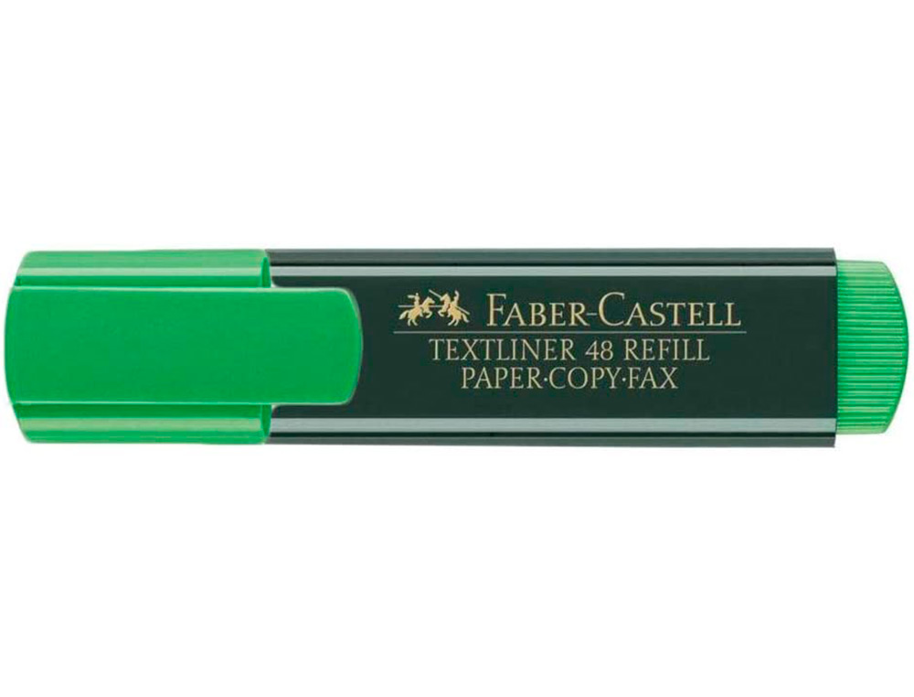 FABER CASTELL - Rotulador fluorescente textliner 48-63 verde blister de 1 unidad (Ref. 145199)