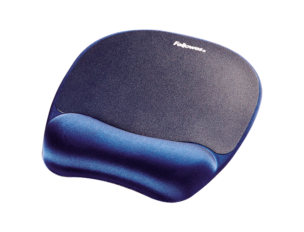 FELLOWES - Alfombrilla para raton con reposamuñecas de espuma memory foam azul 230x196x20 mm (Ref. 9172801)