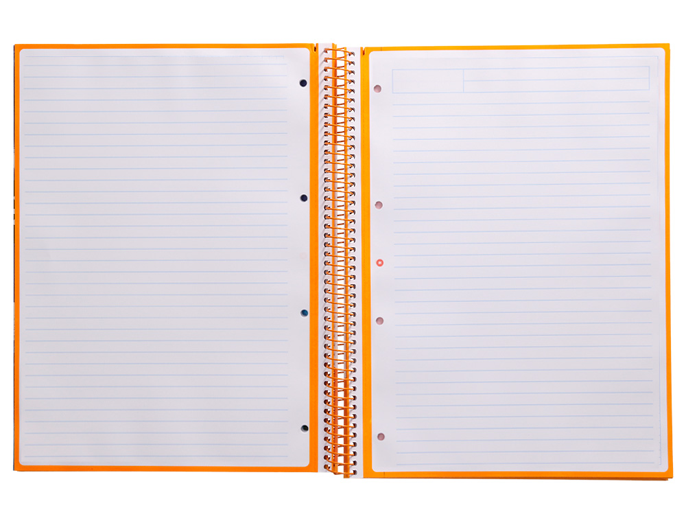 ANTARTIK - Cuaderno espiral liderpapel A4 micro tapa forrada80h 90 gr horizontal 1 banda 4 taladros color mostaza (Ref. KB31)
