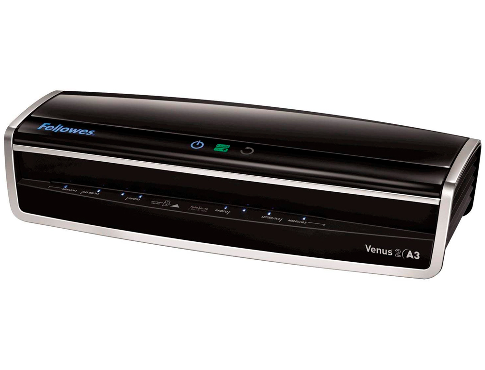 FELLOWES - Plastificadora venus 2 din a3 calentamiento instantaneo 6 rodillos sistema antiatascos hasta 250 micras (Ref. 5734201)