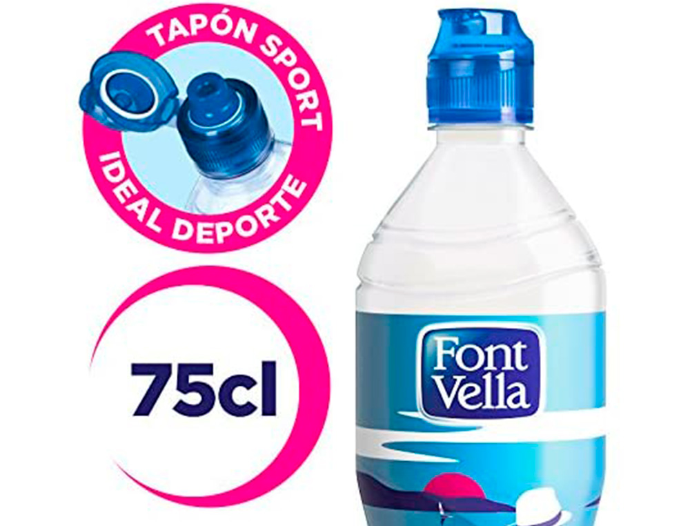 FONT VELLA - Agua mineral natural botella de 750 ml (Ref. 158852)