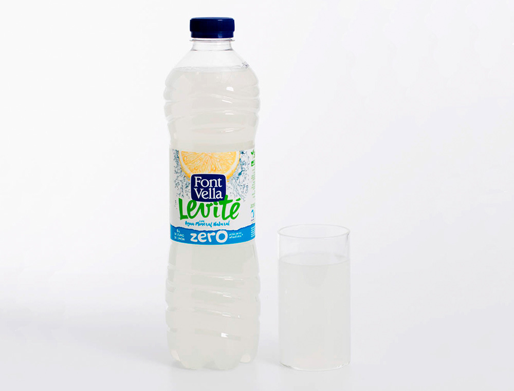 FONT VELLA - Agua mineral natural lim0nada zero con zumo de limon botella 1,25 l (Ref. 159164)