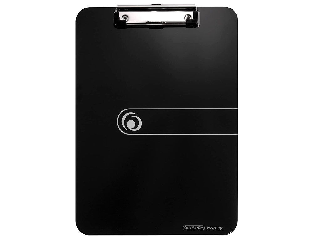 HERLITZ - Portanotas con pinza din A4 poliestireno 2,5 mm negro (Ref. 11205663)