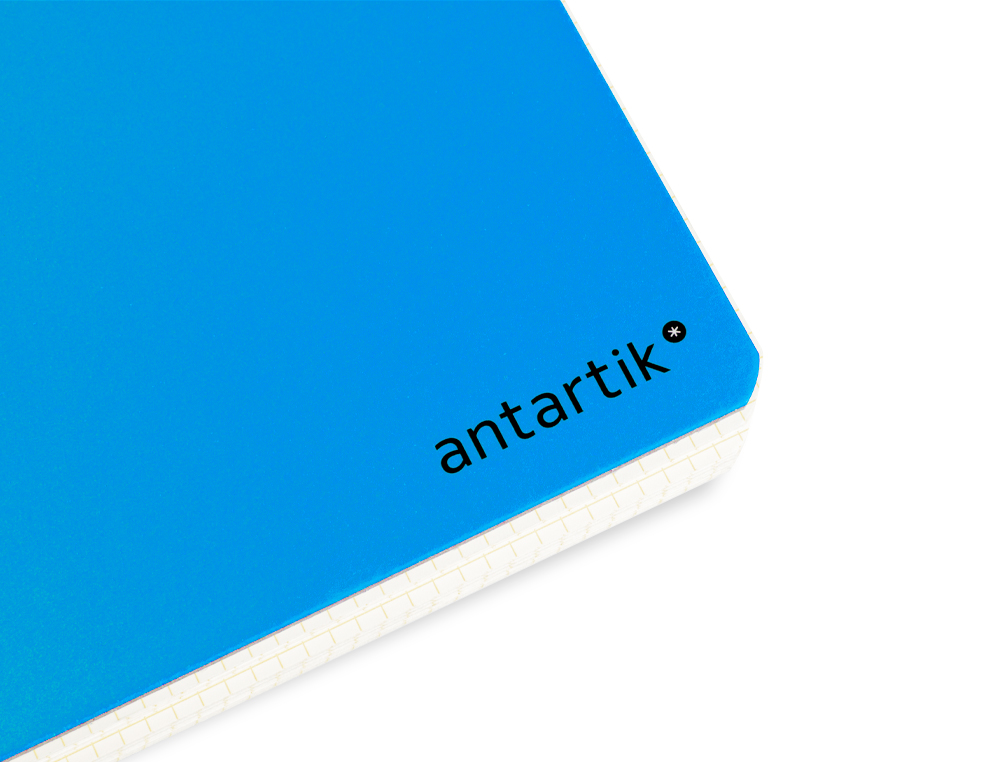 ANTARTIK - Cuaderno espiral liderpapel A4 tapa dura 80h 100gr cuadro 4mm con margen color azul (Ref. KB08)