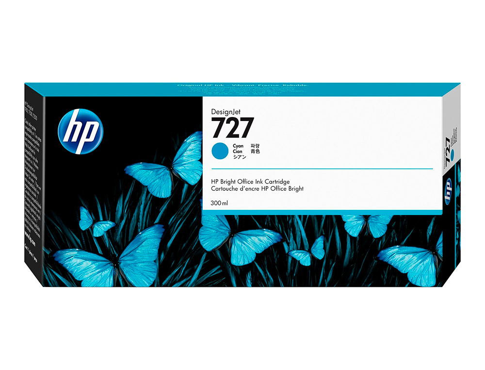 HP - Ink-jet designjet t1500/t920 cian n 727/1000 paginas (Ref. F9J76A)