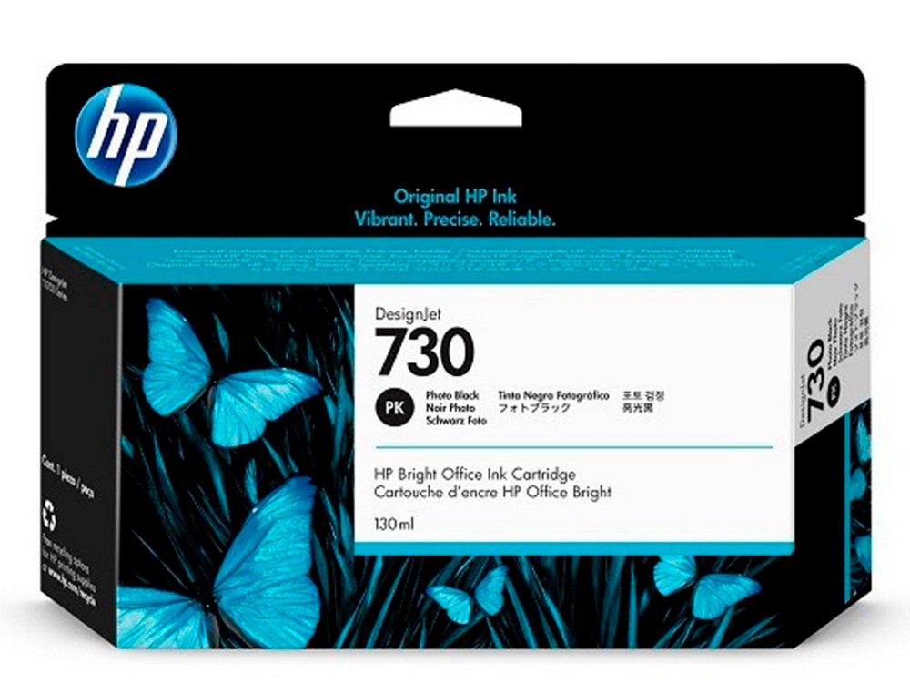 HP - Ink-jet n 730 130-ml photo negro/ dnj t1700/1000 paginas (Ref. P2V67A)