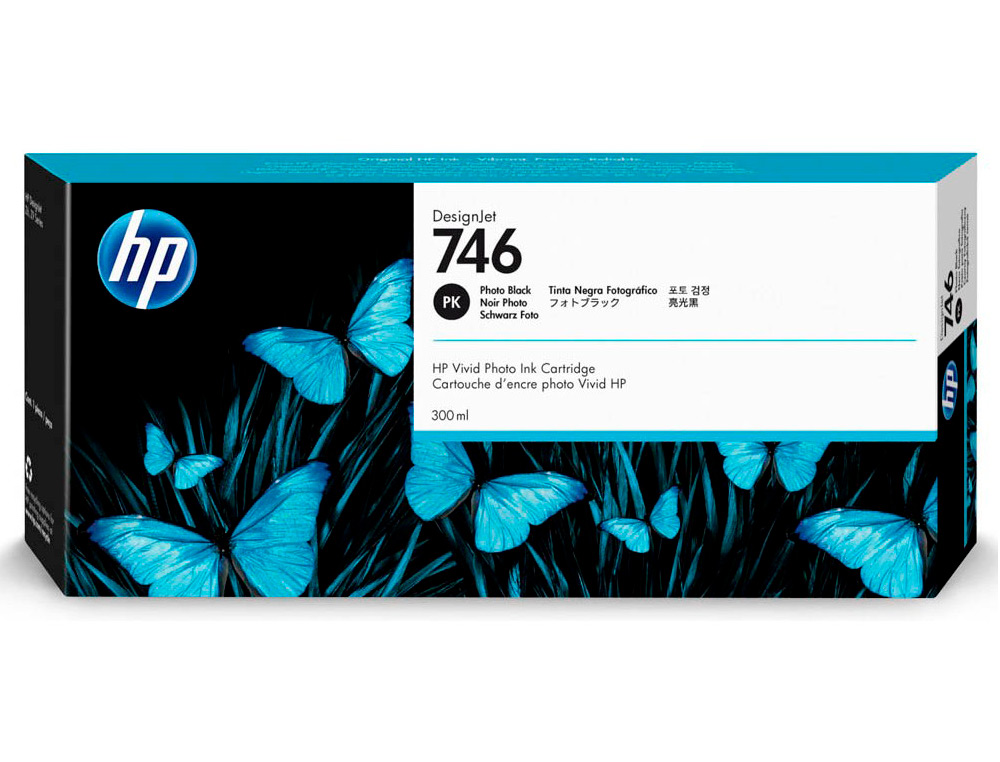 HP - Ink-jet n 746 300-ml photo negro /dnj z6/1000 paginas (Ref. P2V82A)