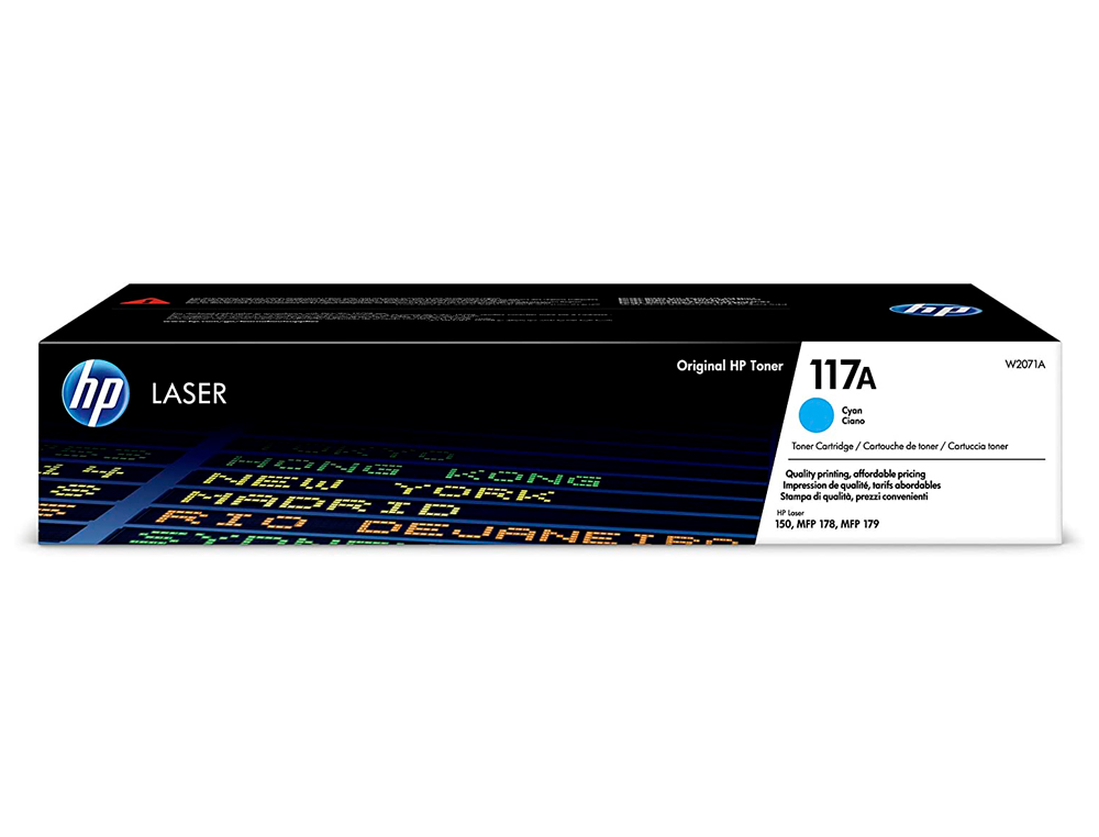 HP - Toner 117a laser color 150a / 150nw / 178nw / 178nwg / 179fnw cian 700 paginas (Ref. W2071A)