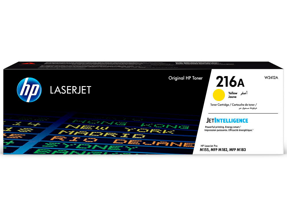 HP - Toner 216a laserjet pro m155 / mfp m182n /mfp m183fw amarillo 850 paginas (Ref. W2412A)