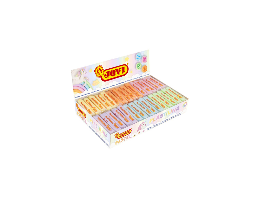 JOVI - Plastilina 70 surtida tamaño pequeño 50 g colores pastel caja de 30 unidades (Ref. 70P)