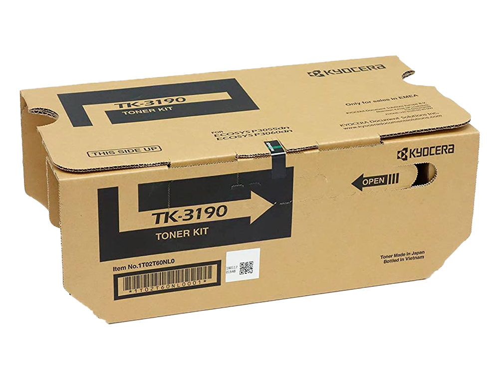 KYOCERA - Toner tk-3190 ecosys p3055 / p3060 negro 25000 paginas (Ref. 1T02T60NL0)